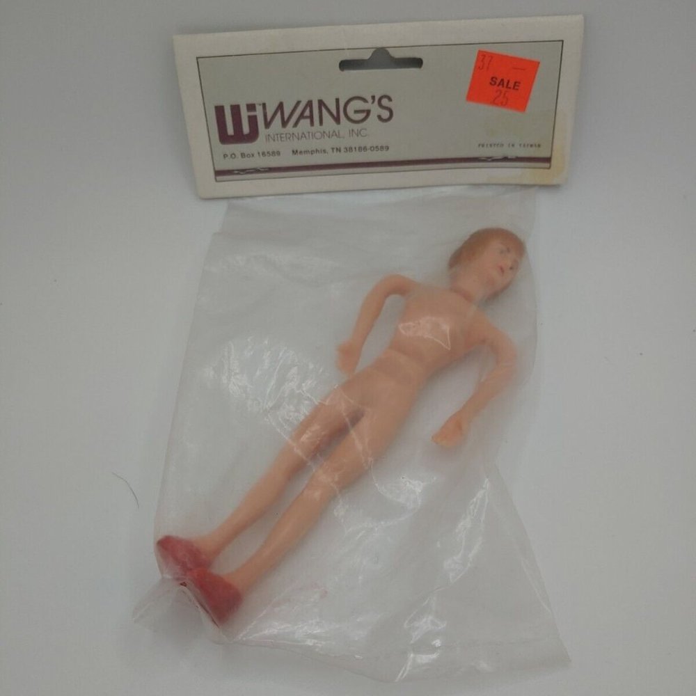 Vintage Wang's International Fashion Doll 6" Rubber Toy NOS Sealed NEW